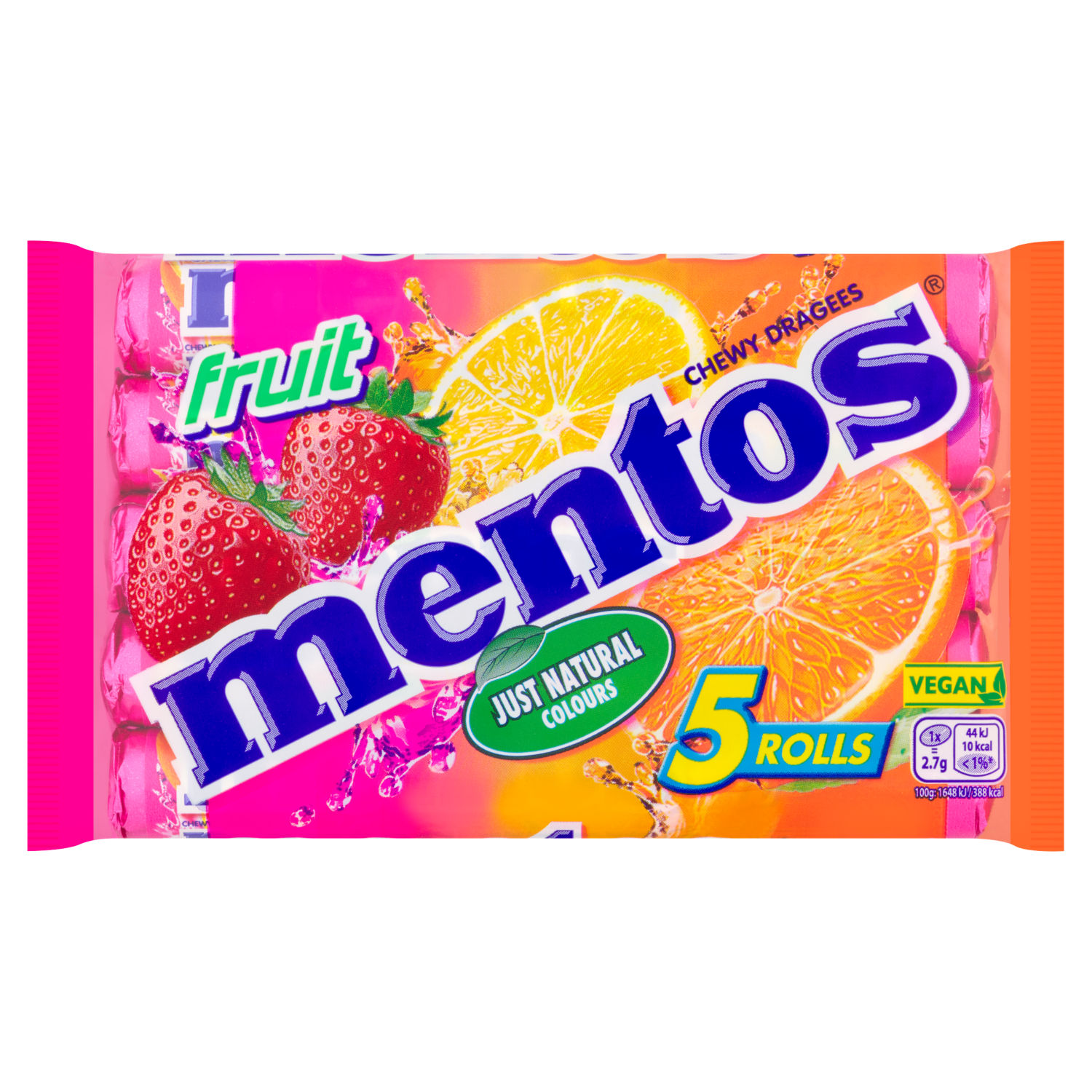 Mentos Fruit Chewy Dragees 5 x 38g