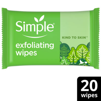 Simple Kind To Skin Exfoliating Wipes 20 Pack