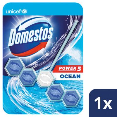 Domestos Power 5 Toilet Rim Block Ocean 55 G