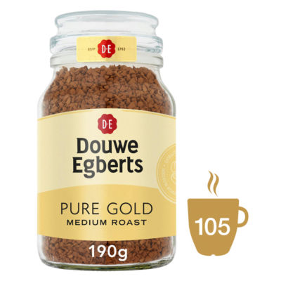 Douwe Egberts Pure Gold Medium Roast Instant Coffee 190G