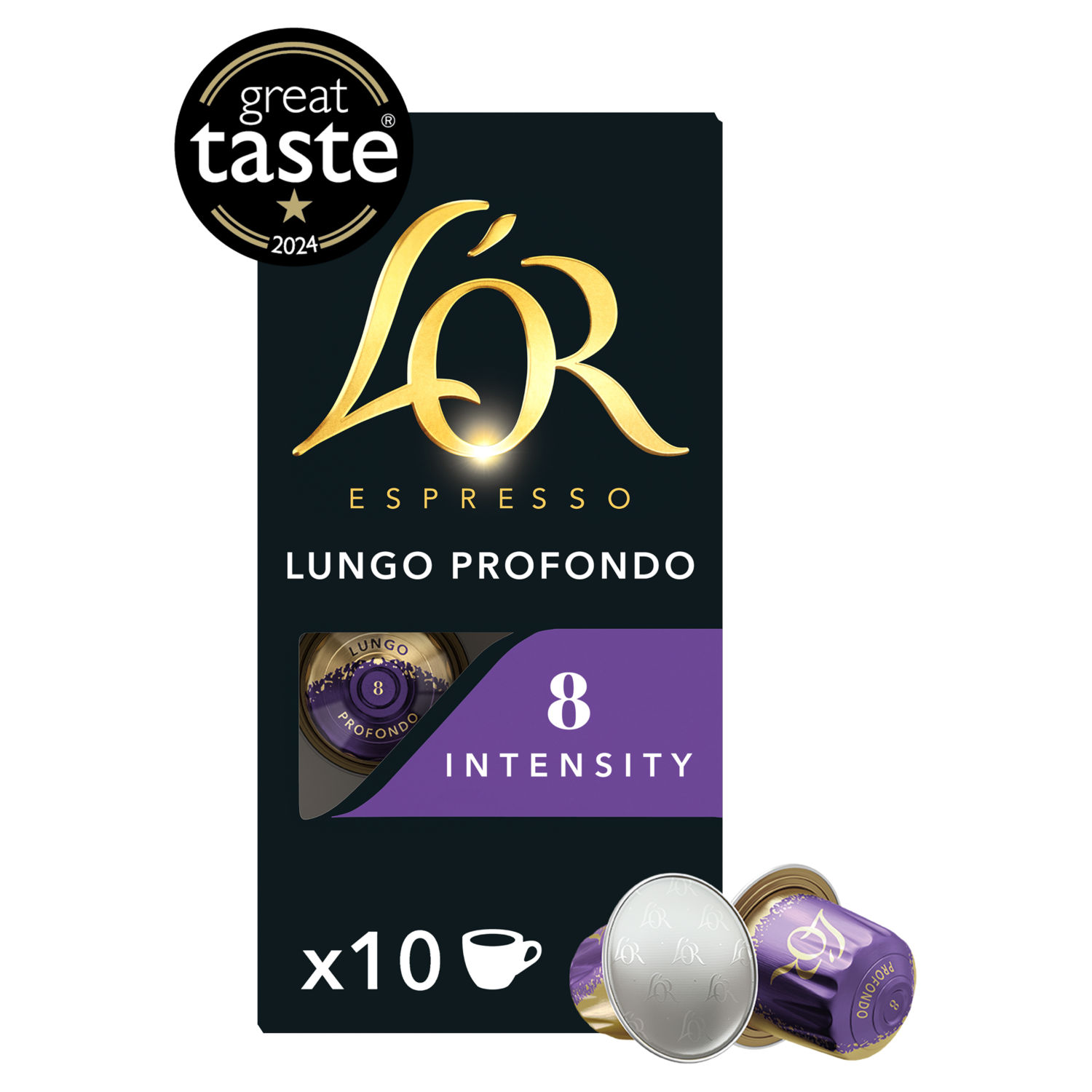 L'OR Lungo Profondo Intensity 8 Coffee Pods X10