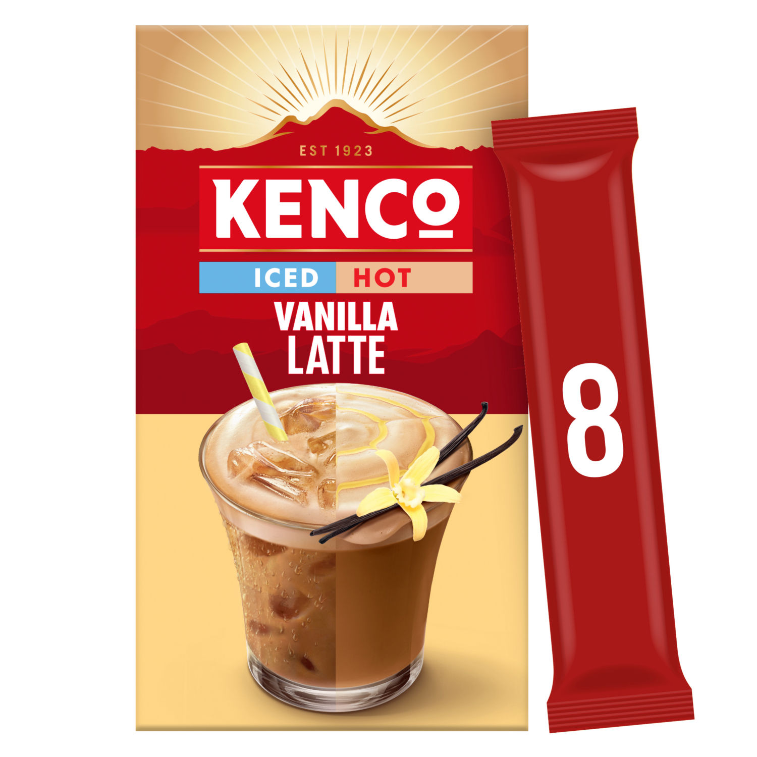 Kenco Vanilla Latte Instant Coffee Sachets 8 Pack