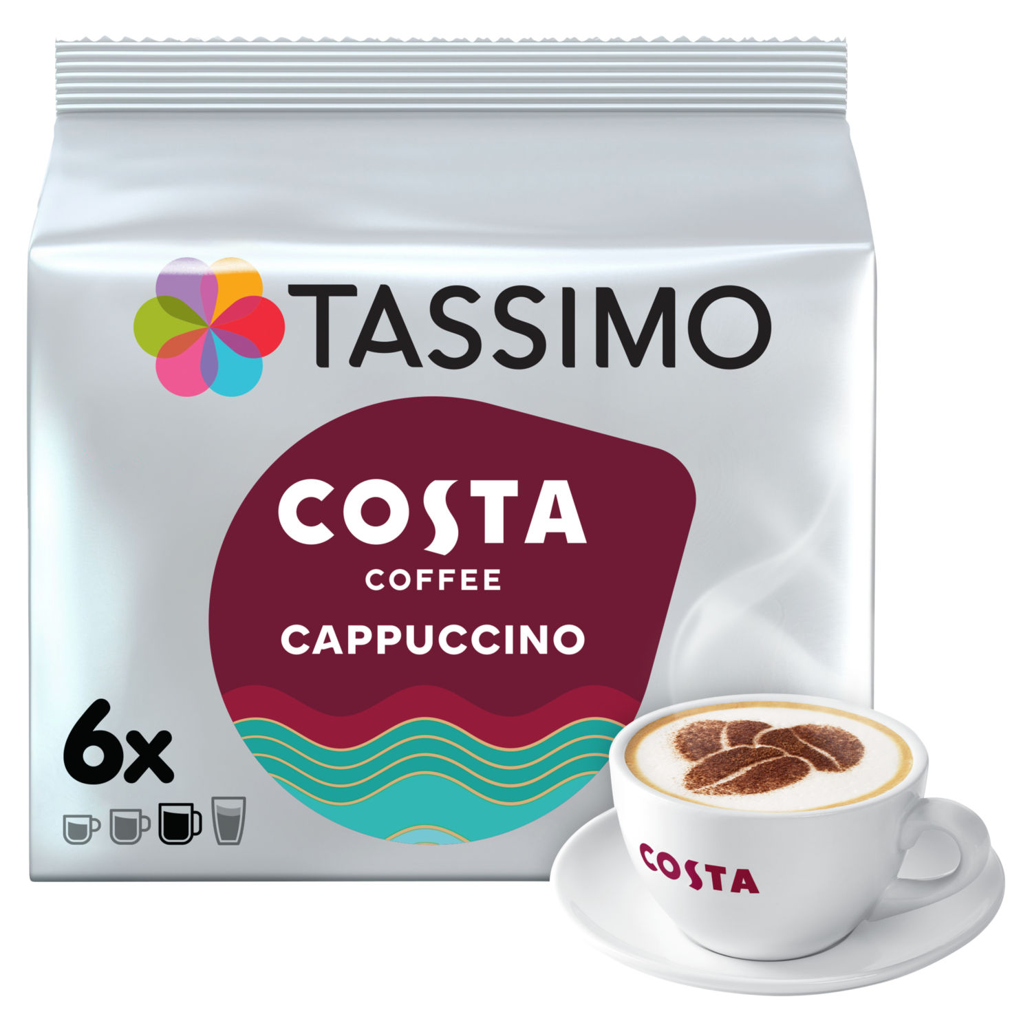 Costa Tassimo Cappuccino Coffee Pods 6 Pack