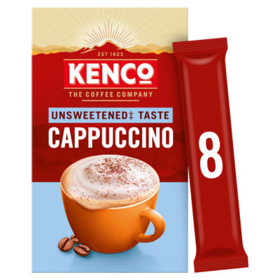 Kenco Unsweetened Taste Cappuccino 8 Sachets 88.8g