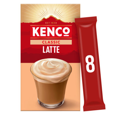 Kenco Latte Instant Coffee Sachets X8