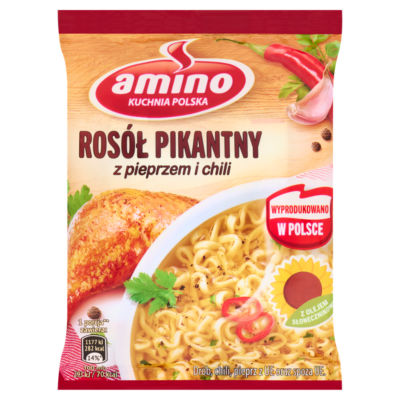 Amino Spicy Chicken Noodle Soup Chilli & Black Pepper 58G
