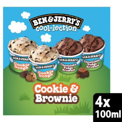 Ben & Jerrys Cool-Lection Cookie & Brownie 4 x 100ml