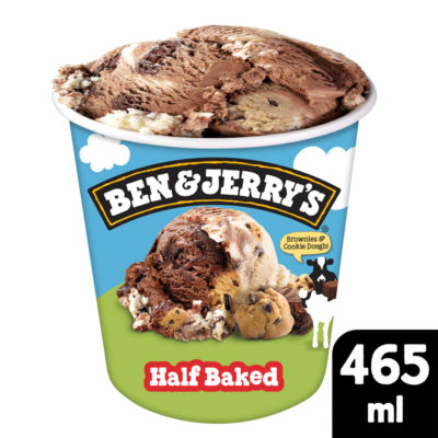 Ben & Jerry's Half Baked Vanilla & Chocolate Ice Cream Tub 465Ml