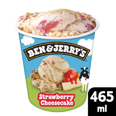 Ben & Jerrys Ice Cream Strawberry Cheesecake 465 ML