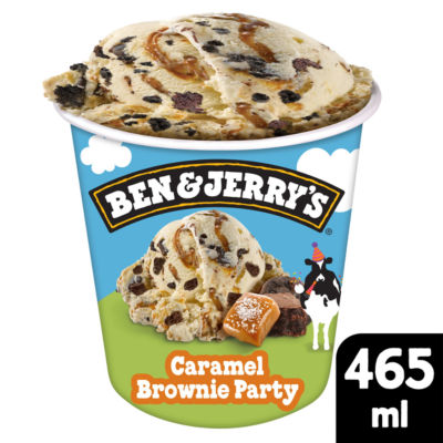 Ben & Jerry's Caramel Brownie Party Ice Cream Tub 465Ml