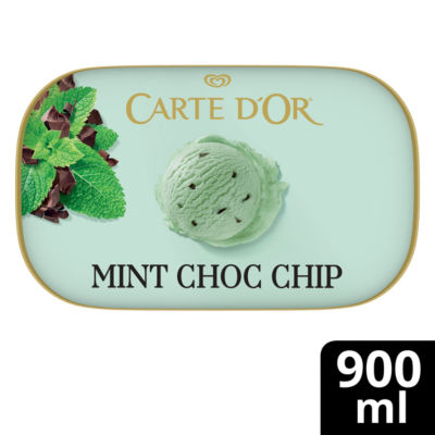 Carte D'Or Mint Chocolate Chip Ice Cream Tub 900ml