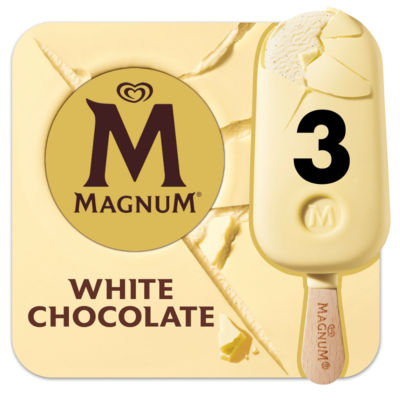 Magnum White Chocolate Ice Cream Sticks 3X 100 Ml