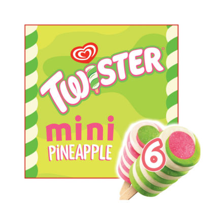 Twister Mini Pineapple Ice Cream Lollies 6X 50 Ml