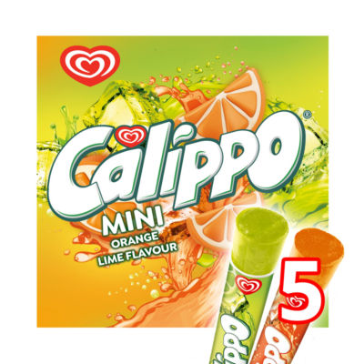 Calippo Mini Orange And Lemon-Lime Ice Lollies 5 X 80Ml