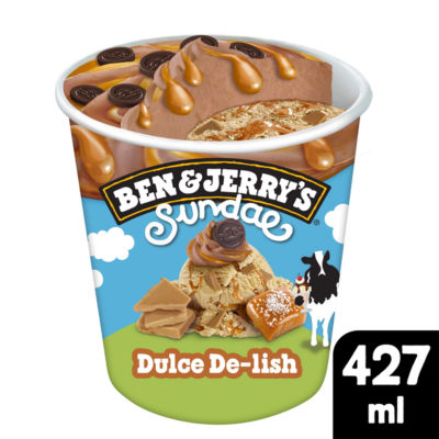 Ben & Jerry's Sundae Dulce De-Lish Ice Cream Tub Dessert 427Ml