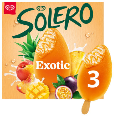 Solero Exotic Ice Cream Sticks 3 X 90Ml