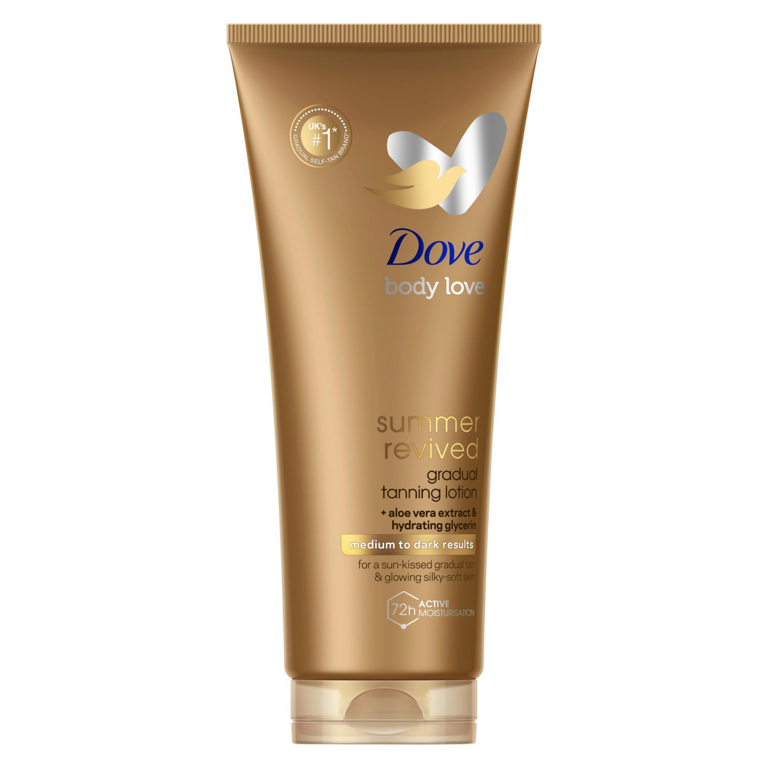 Dove Summer Revived Gradual Tanning Lotion Medium to Dark Self Tan 200ml