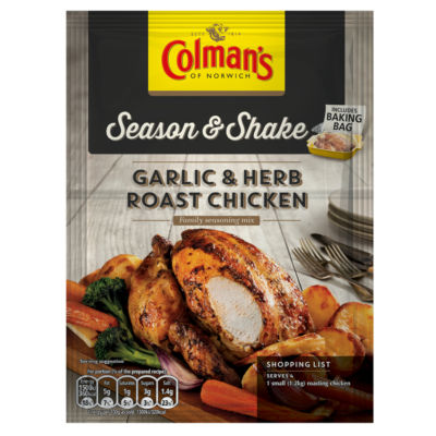 Colmans Season & Shake Garlic & Herb Roast Chicken Seasoning Mix