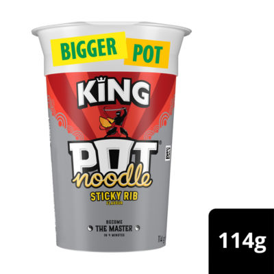 Pot Noodle Sticky Rib Instant Noodles King Pot 114g
