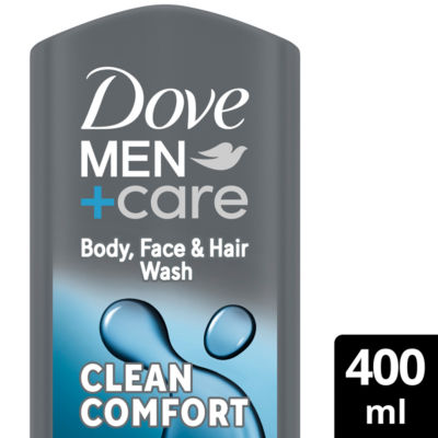 Dove Men+Care Hydrating Clean Comfort 3-In-1 Hair, Face And Body Wash 400 Ml
