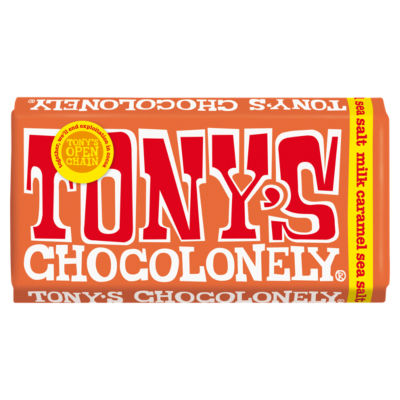 TONYS Tony's Chocolonely Milk Chocolate Caramel Sea Salt 180G