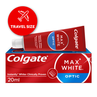 Colgate Max White Optic Whitening Toothpaste Travel Size 20ml