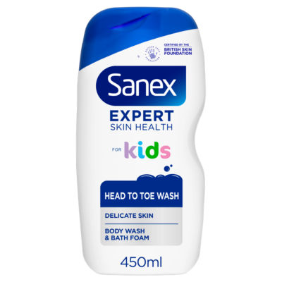 Sanex Expert Skin Health Kids Head To Toe Body Wash 450ml