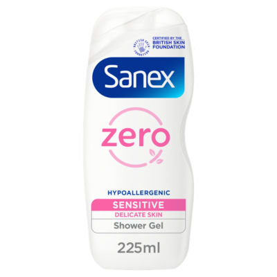 Sanex Zero% Hypoallergenic Sensitive Shower Gel 225ml