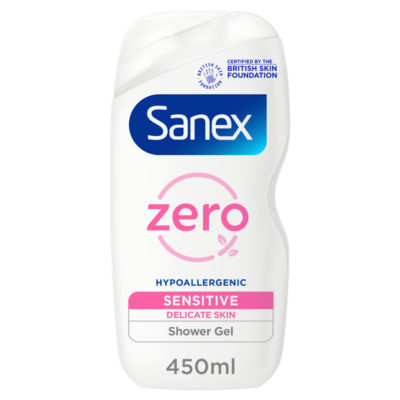 Sanex Zero% Hypoallergenic Sensitive Shower Gel 450ml