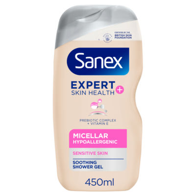 Sanex Expert Skin Health+ Micellar Hypoallergenic Shower Gel 450ml