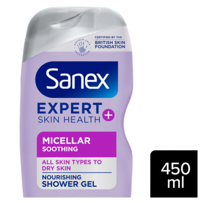 Sanex Expert Skin Health+ Micellar Soothing Shower Gel 450Ml