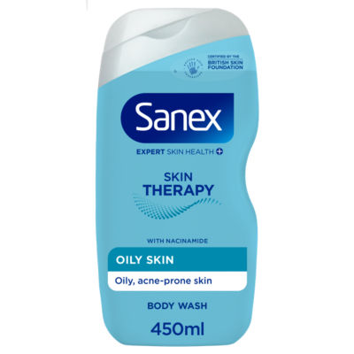 Sanex Skin Therapy Oily Skin Shower Gel Body Wash 450ml