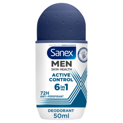 Sanex Men Active Control 72h Antiperspirant Roll-On Deodorant 50ml