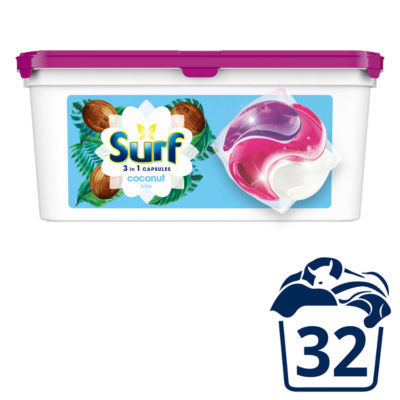 Surf Washing Capsules Coconut Bliss 3 in 1 Capsules 27 washes