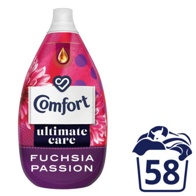 Comfort Ultra-Concentrated Fabric Conditioner Ultimate Care Fuchsia Passion 58 washes (870 ml)