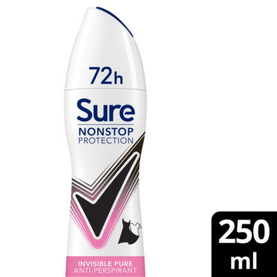 Sure Nonstop Protection Invisible Pure Anti-Perspirant Aerosol 250 Ml