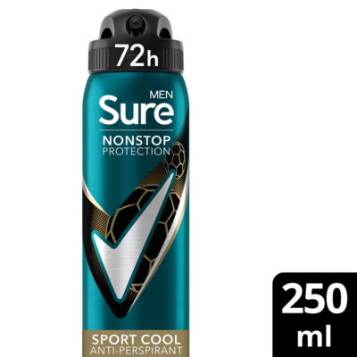 Sure Nonstop Protection Sport Cool Anti-Perspirant Aerosol 250 Ml