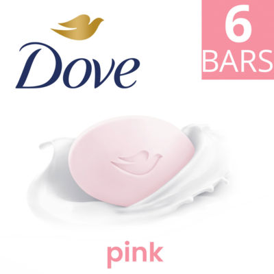 Dove Women's Pink Beauty 'Cream Bar' for Smooth Skin, Moisturising Cream 6x90g, 3Pack in White