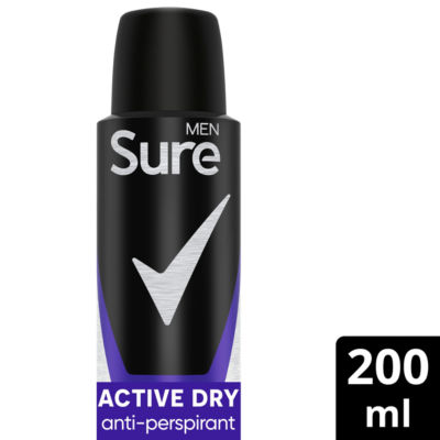 Sure Men Active Dry Anti-Perspirant Aerosol deodorant for men for 48HR 200ml x 6 - Image 5