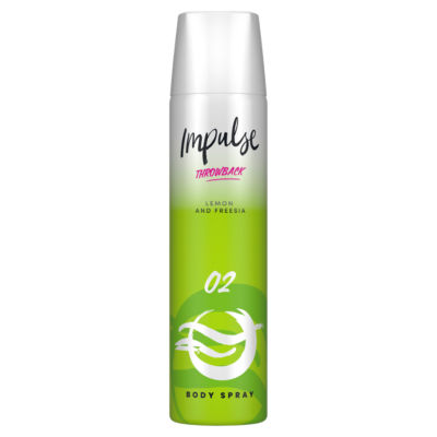 Impulse O2 Body Spray - Lemon and Freesia 75ml