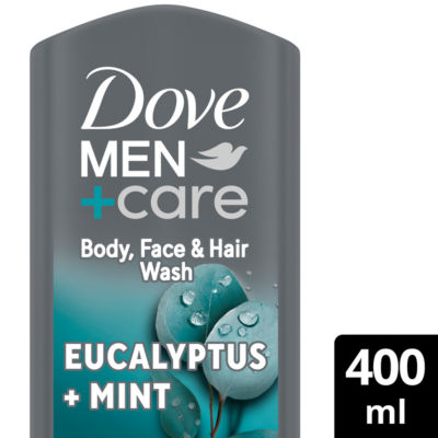 Dove 3-in-1 Hair, Face and Body Wash Eucalyptus + Mint 400 ml