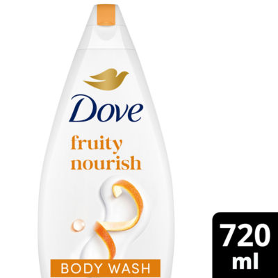 Dove Women's Fruity Nourish 'Body Wash' for Soft & Smooth Skin, 3x 720ml in White
