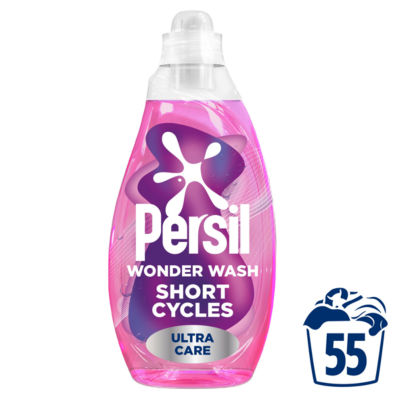 Persil Wonder Wash Liquid Laundry Detergent Bio Ultra Care 55 Washes X 2 Pack