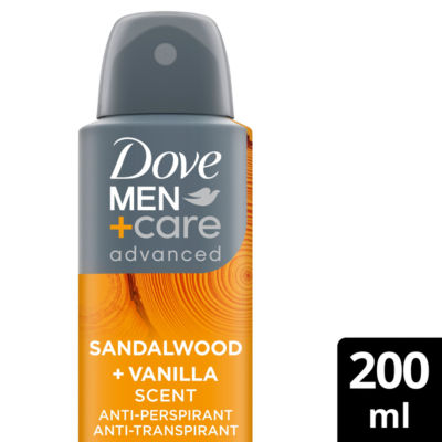 Dove Men+Care Advanced Sandalwood + Vanilla Anti-Perspirant Aerosol 200 Ml