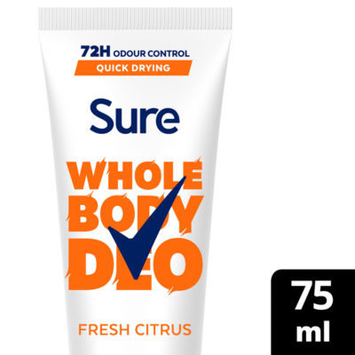 Sure Women Fresh Citrus Whole Body Deodorant Cream 72h Odour Control 75ml