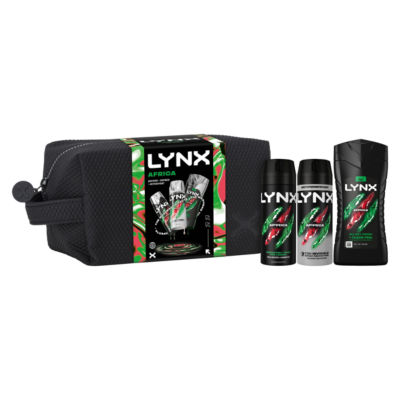 Lynx Africa Washbag Gift Set 3 piece