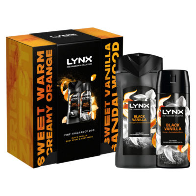 Lynx Fine Fragrance Black Vanilla Bodyspray & Bodywash Gift Set