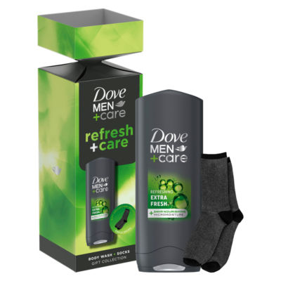 Dove Men+Care Refresh & Care Body Wash & Socks Giftset