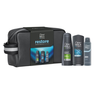 Dove Men Gift Set Restore Washbag Essentials Collection 3 piece