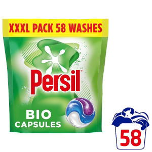 Persil Bio 3 in 1 Laundry Washing Detergent Capsules 58 washes 1223g